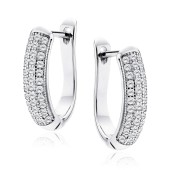 Cercei argint cu pietre si tortita DiAmanti Z0972-DIA Cercei argint cu pietre si tortita DiAmanti Z0972-DIA